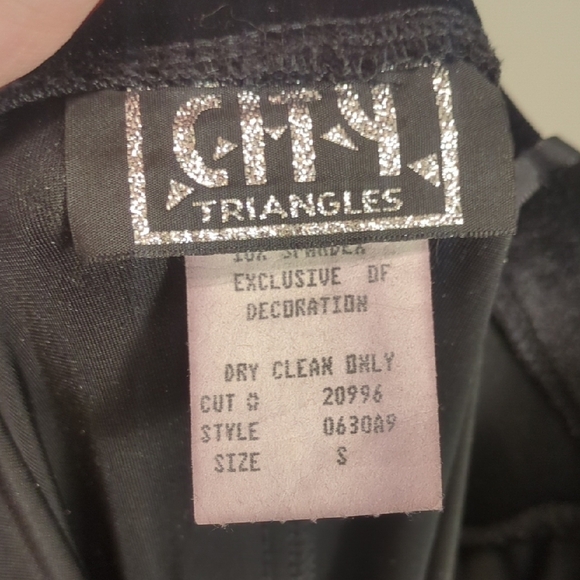 City Triangles vintage black velvet floral embroidered strapless maxi dress - Picture 10 of 11